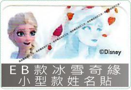 EB款冰雪奇緣-小型款姓名貼紙迪士尼授權