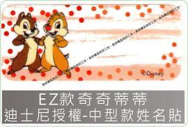 EZ款奇奇蒂蒂迪士尼授權-中型款姓名貼紙